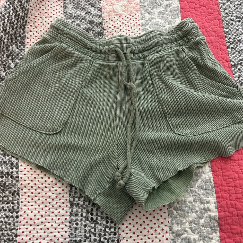 Women's Green Casual Shorts
